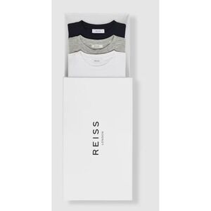 Reiss London Kids 3-Pack T-Shirts Navy Grey White Size 6-7Y 122cm Crew Neck